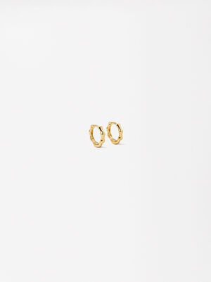 Irregular Hoop Earrings - Sterling Silver 925 image number 1.0