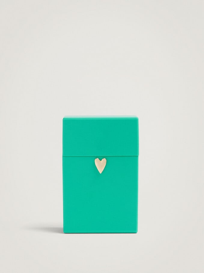 Heart Cigarette Box, Green, hi-res