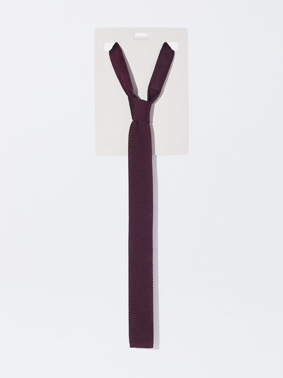 Cravate Texturée, Bordeaux, hi-res