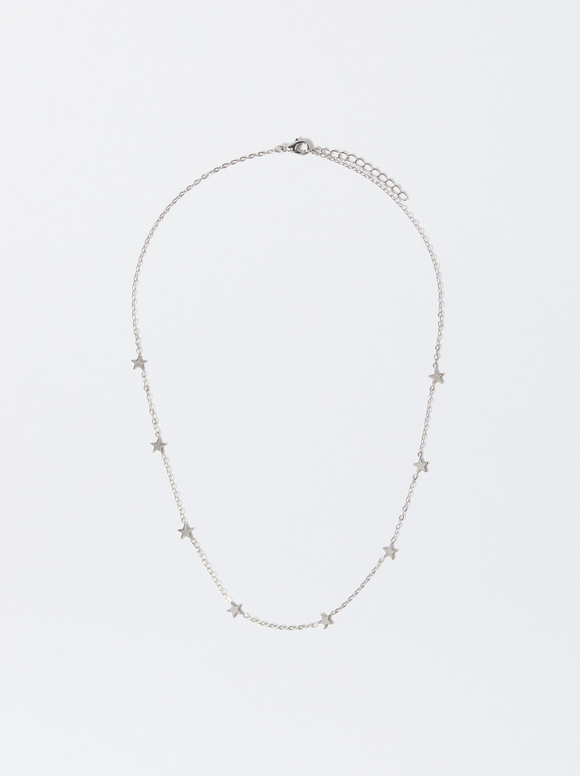 Necklace With Stars, Silver, hi-res