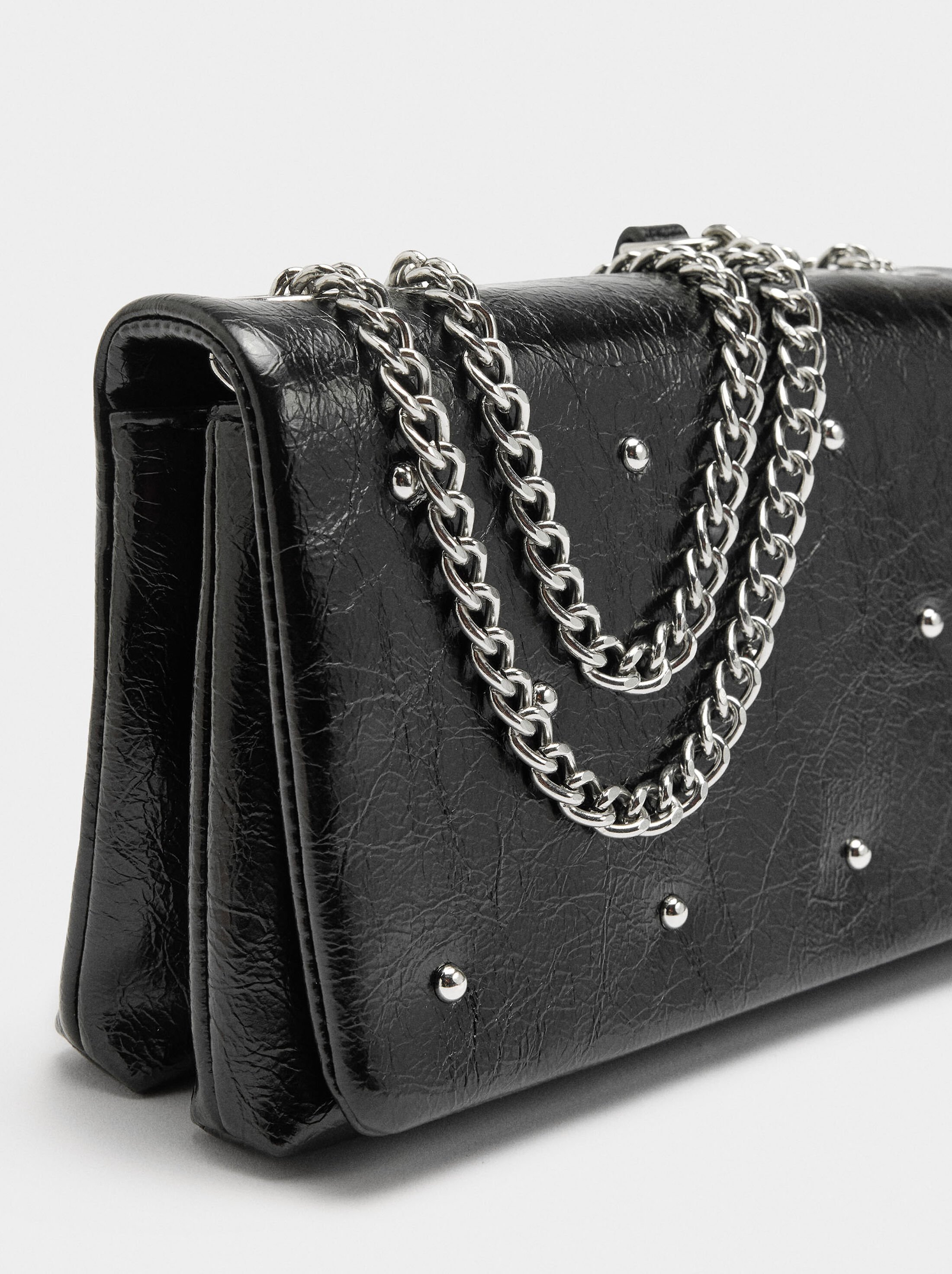 Double shoulder bag with studs image number 1.0