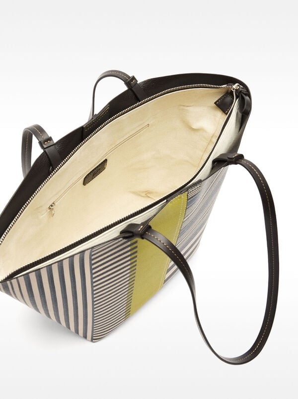 Striped shopper bag