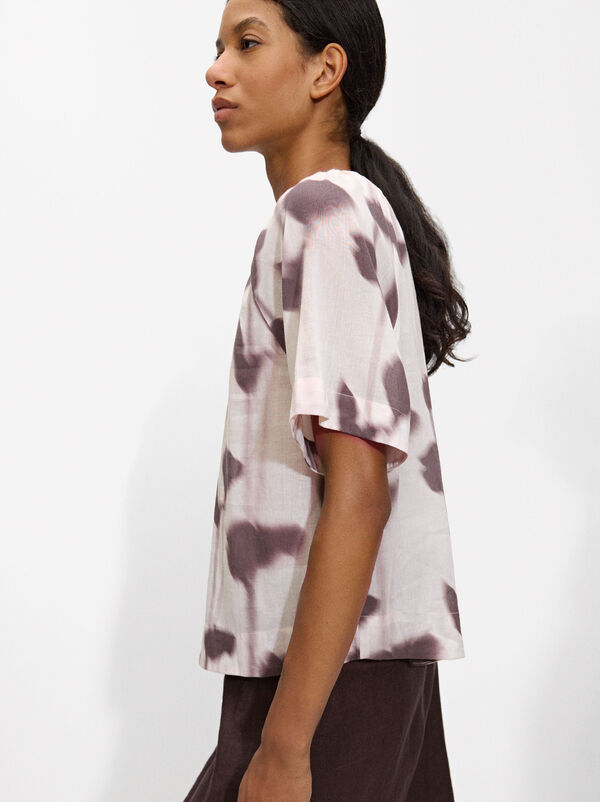 Printed cotton blouse