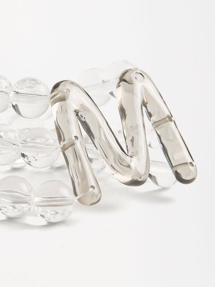 Pulsera triple letra M