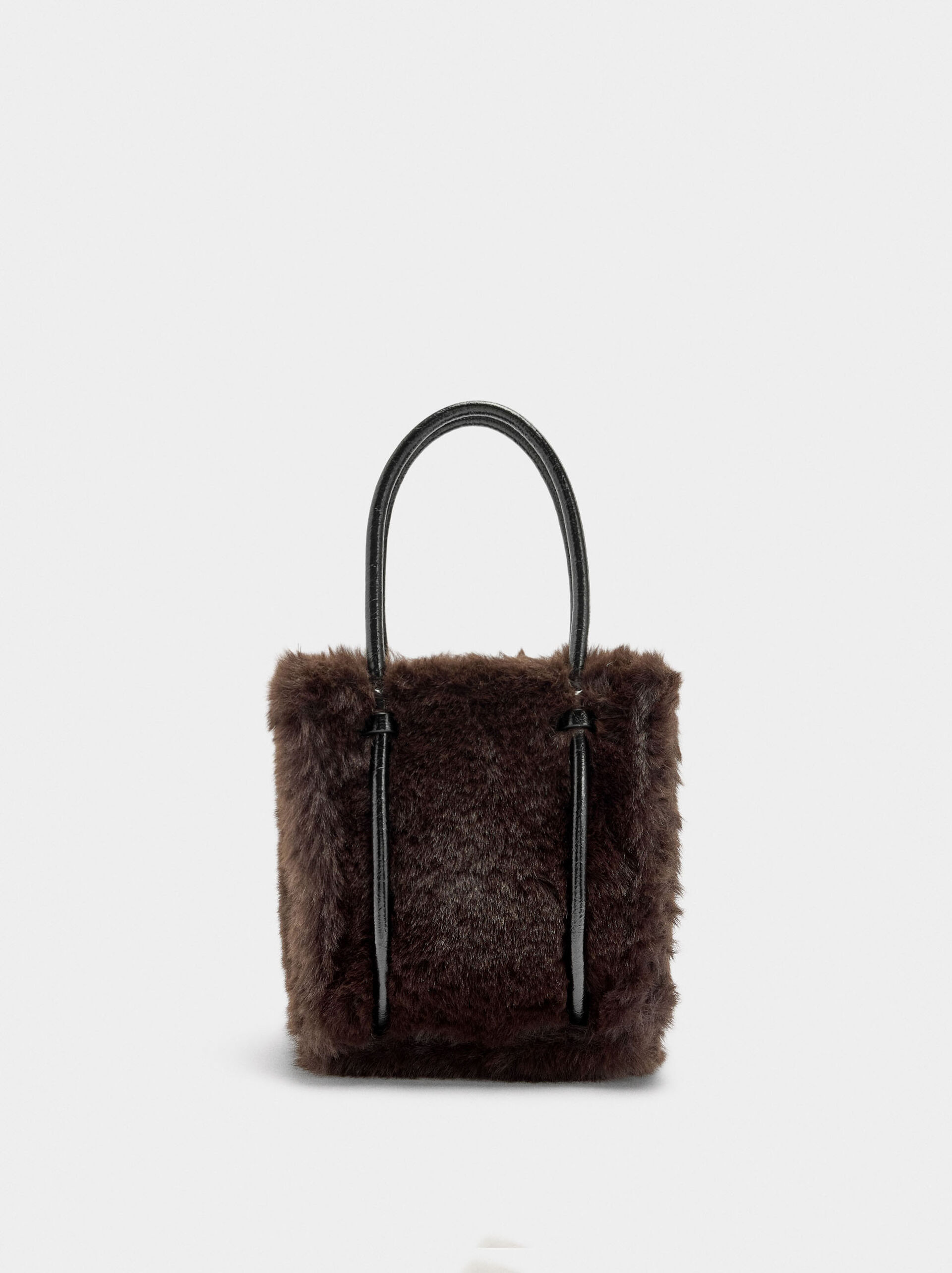 Tote bag with fur effect image number 0.0