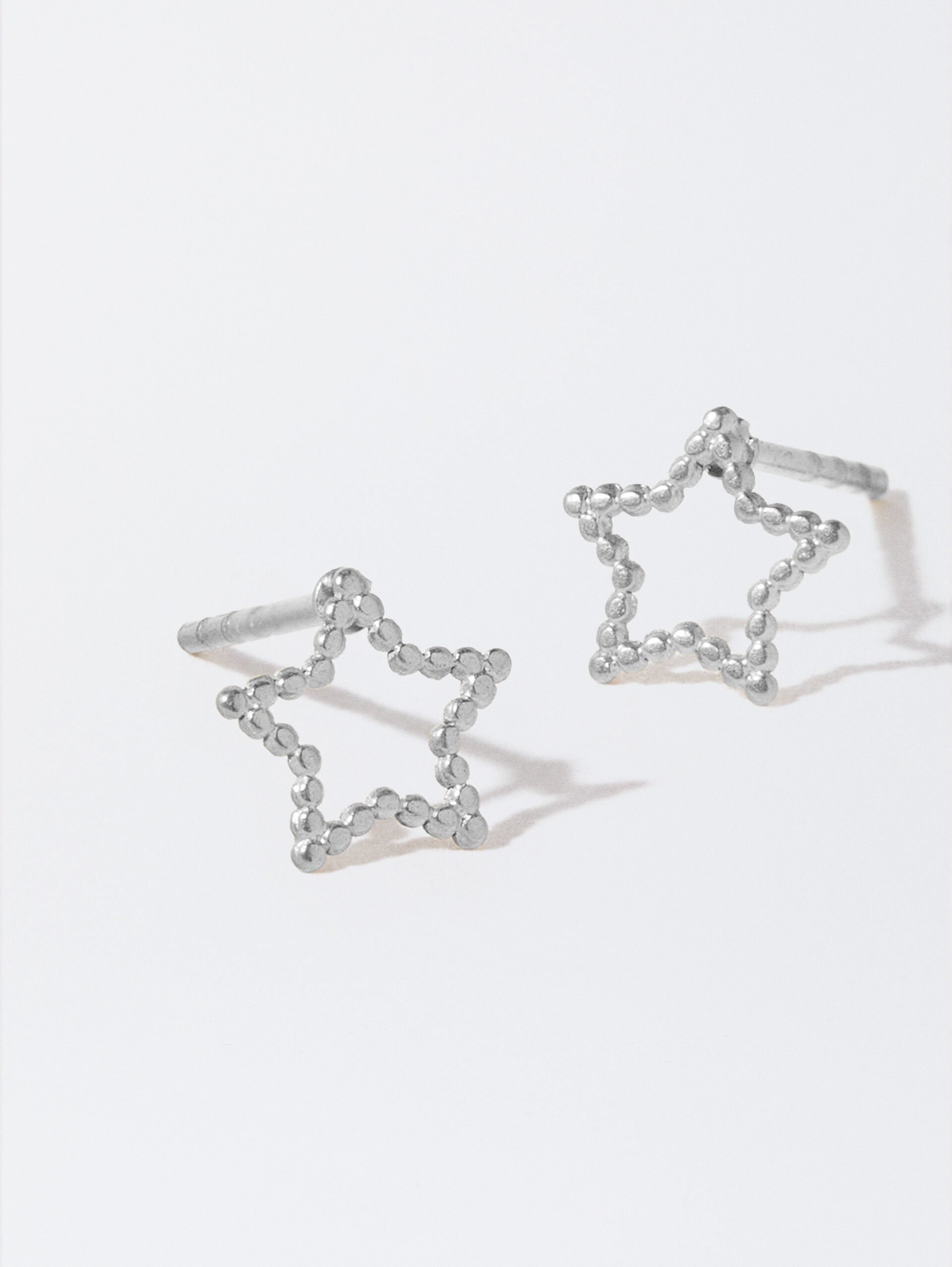 Stainless Steel Earrings With Stars image number 2.0