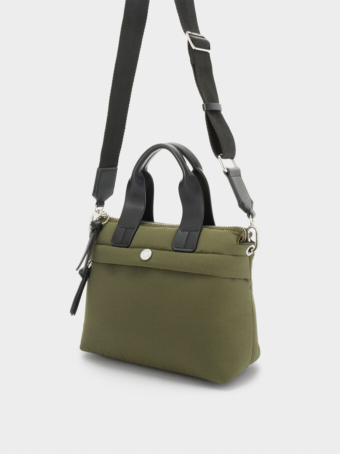 Nylon Shopper Bag, Khaki, hi-res