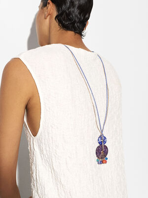 Multicolored Stone Necklace image number 1.0