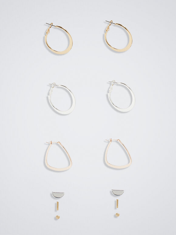 Set Of Basic Earrings, Multicolor, hi-res