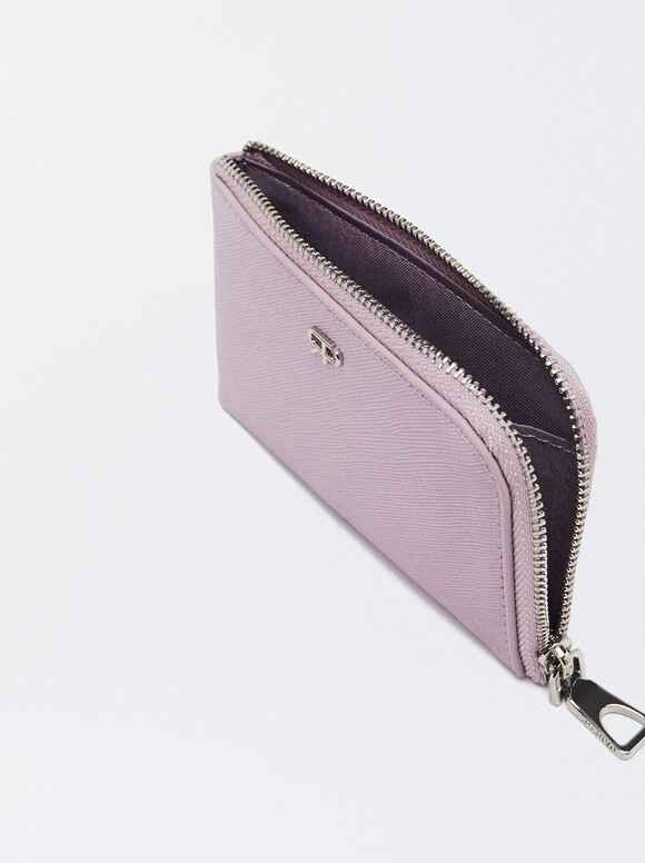 Coin Purse With Card Holder, Violet, hi-res