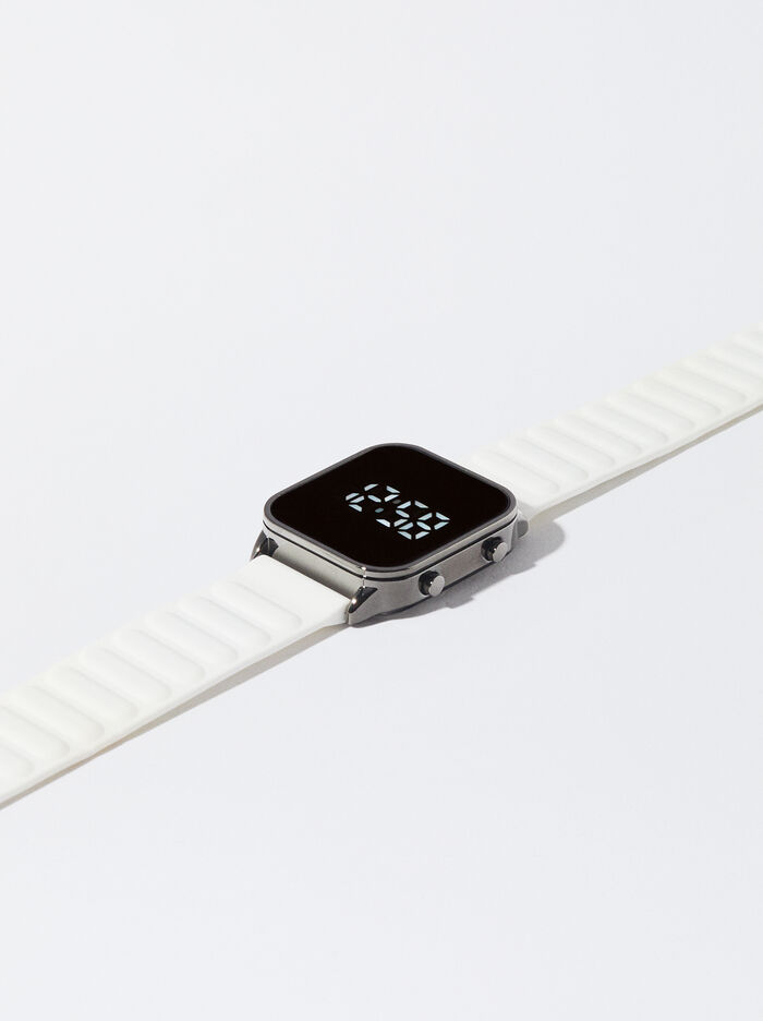 Relógio Digital Bracelete De Silicone