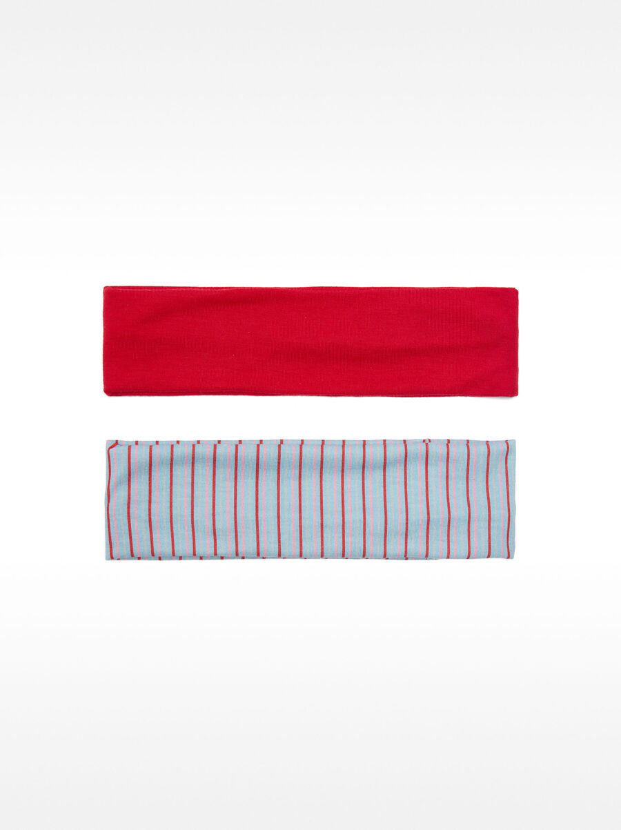 Set of elastic hair headbands with stripes