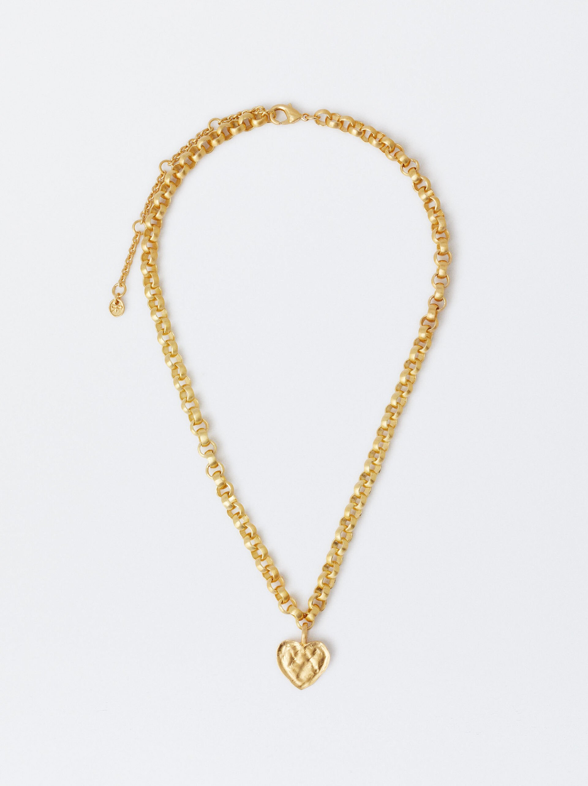 18k Gold Plated Heart Link Necklace image number 2.0