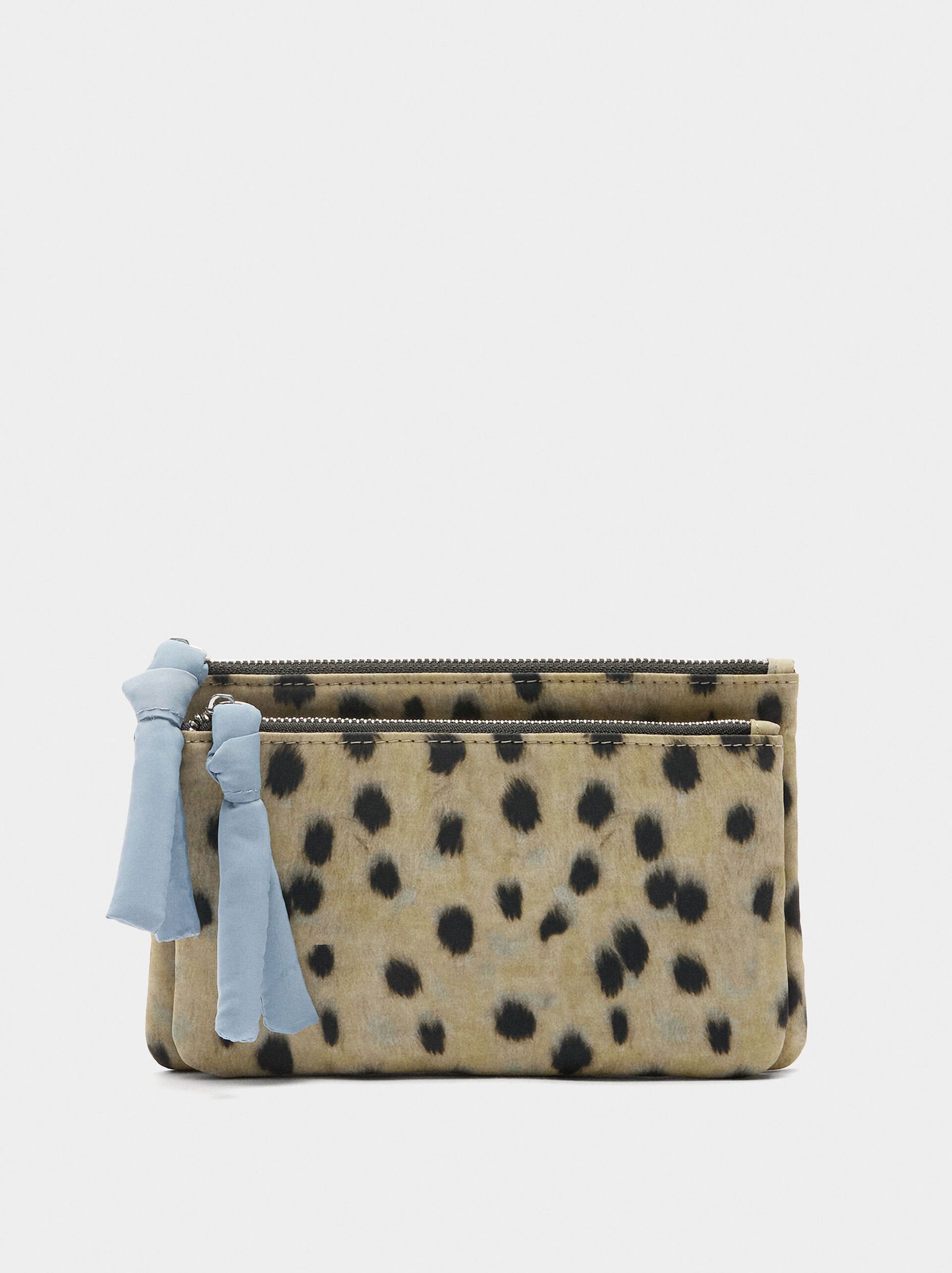 Animal printed nylon multi-purpose pouch image number 0.0