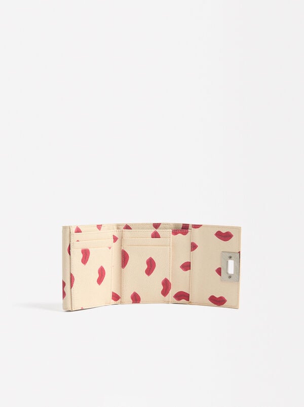 Printed wallet with swivel clasp