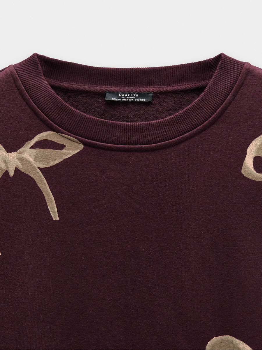 Sudadera con estampado de lazos