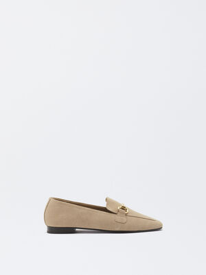 Online Exclusive - Suede Leather Loafers Buckle image number 0.0