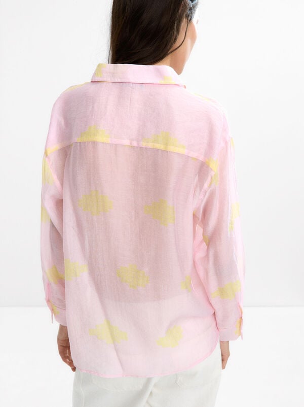 Printed lyocell shirt