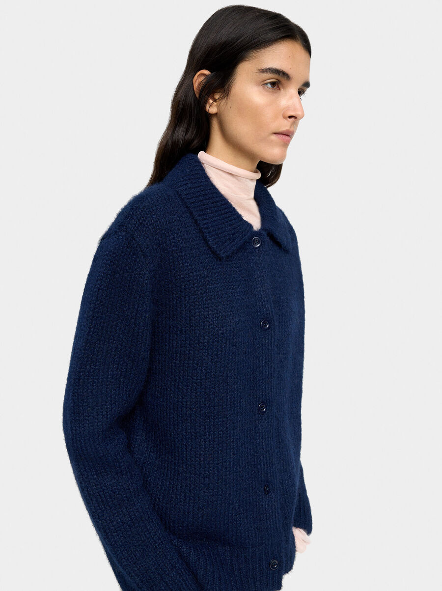 Cárdigan de punto liso