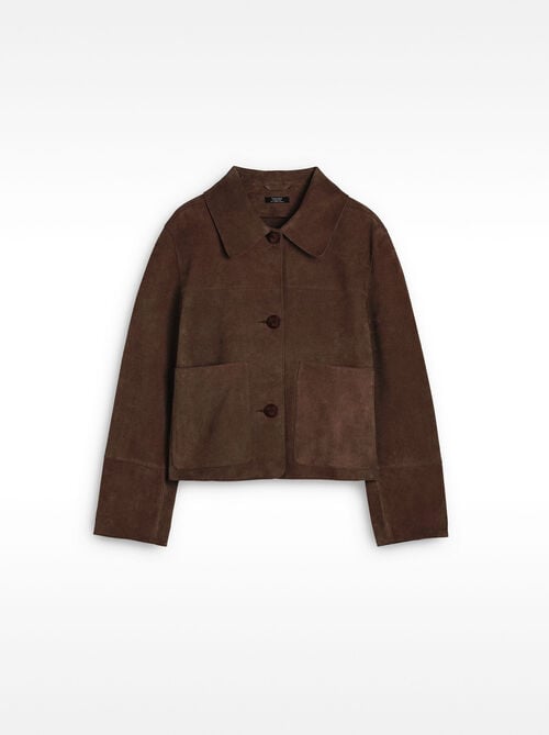 Chaqueta de piel con botones