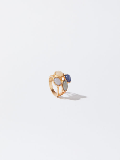 Golden Ring With Resin