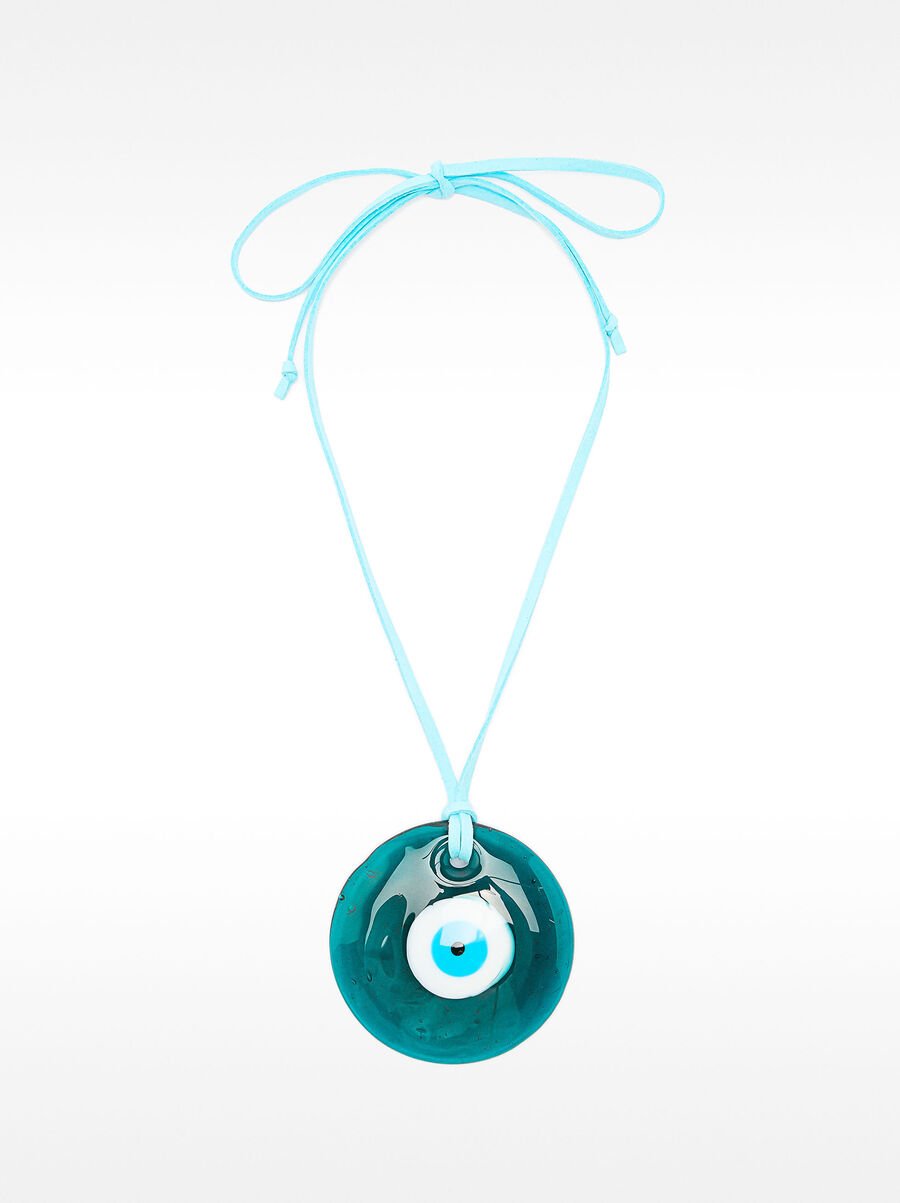 Collar de cordón con colgante de ojo