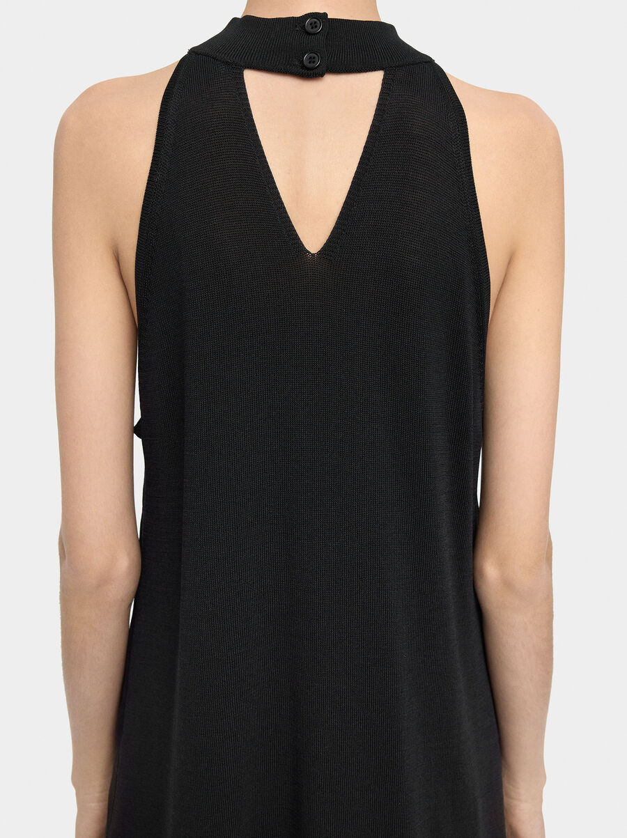 Vestido de punto asimétrico