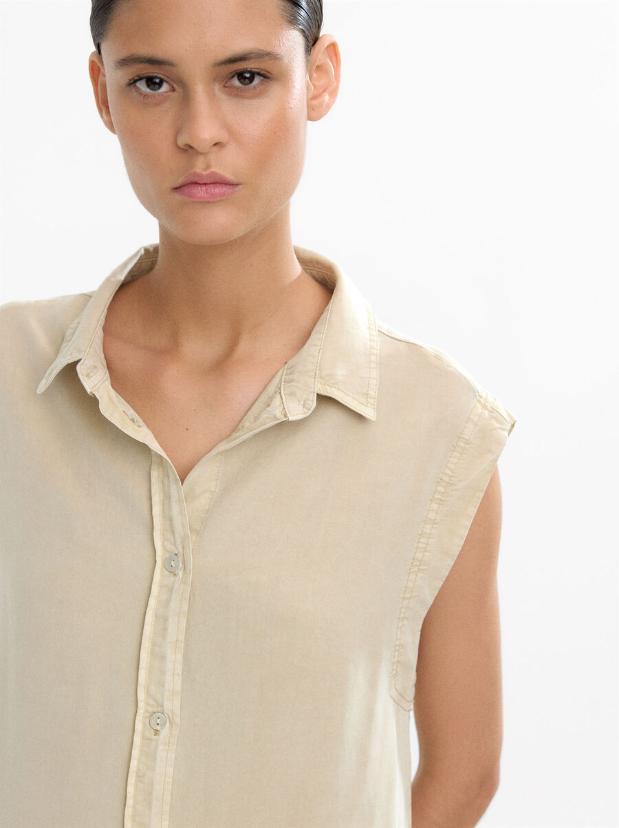Camisa sin mangas 100% lyocell