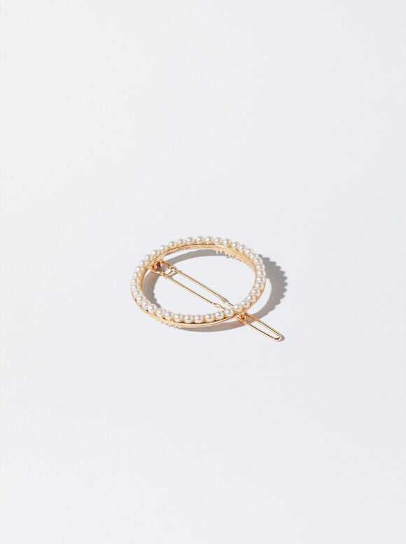 Pinza De Pelo Perlas, Blanco, hi-res