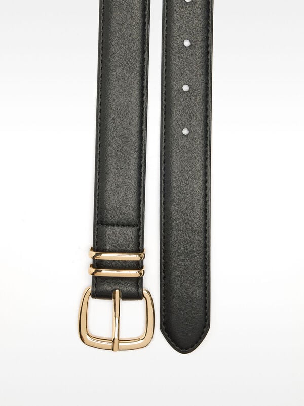 Plain belt with buckle
