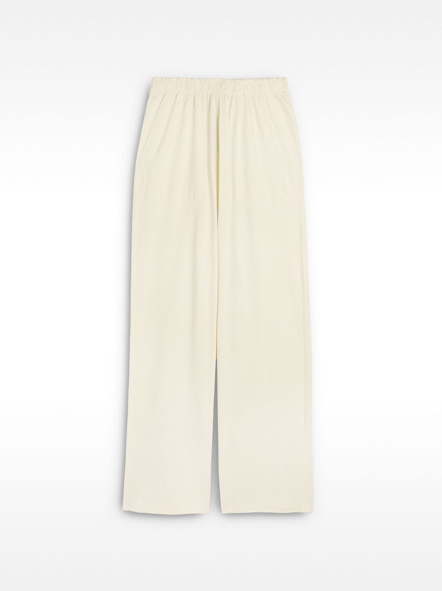 100% cotton trousers with embroidery