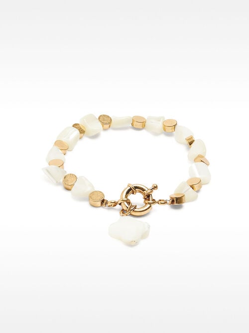 Pulsera con conchas y círculos