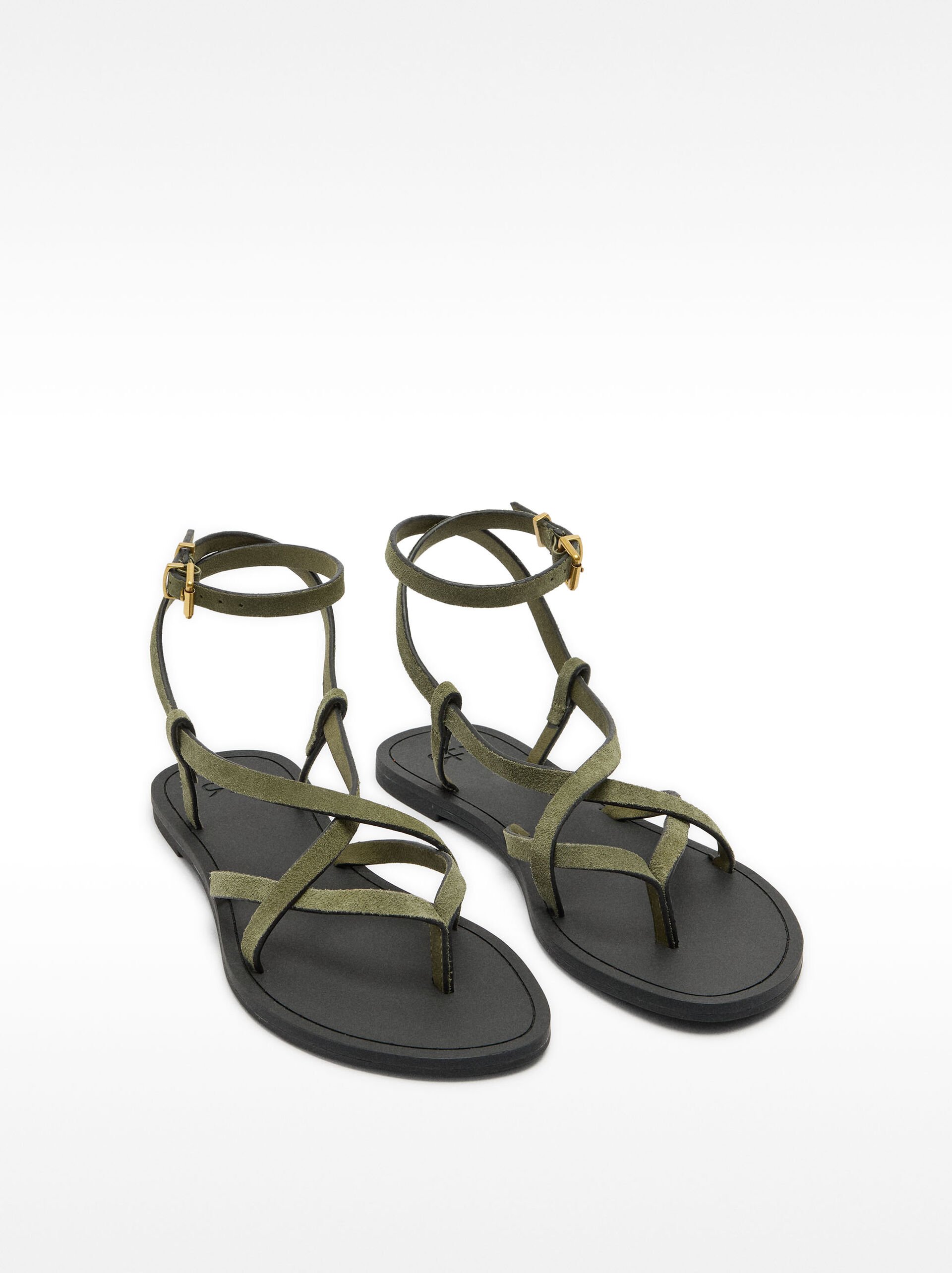 Ledersandalen mit gekreuzten Riemen image number 3.0