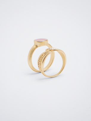 Enamel Ring, Pink, hi-res