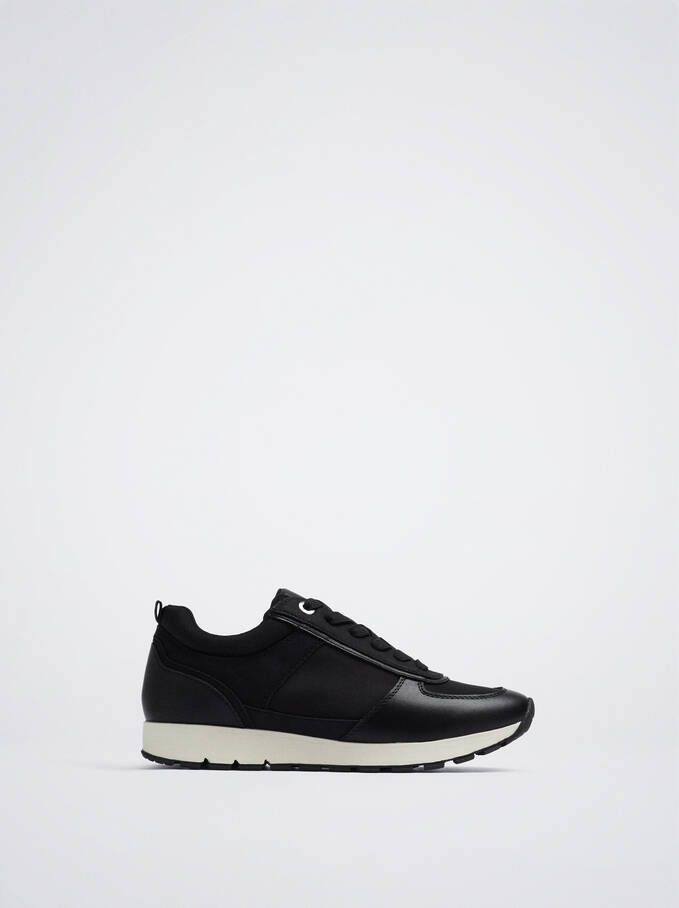 Contrast Sneakers, Black, hi-res