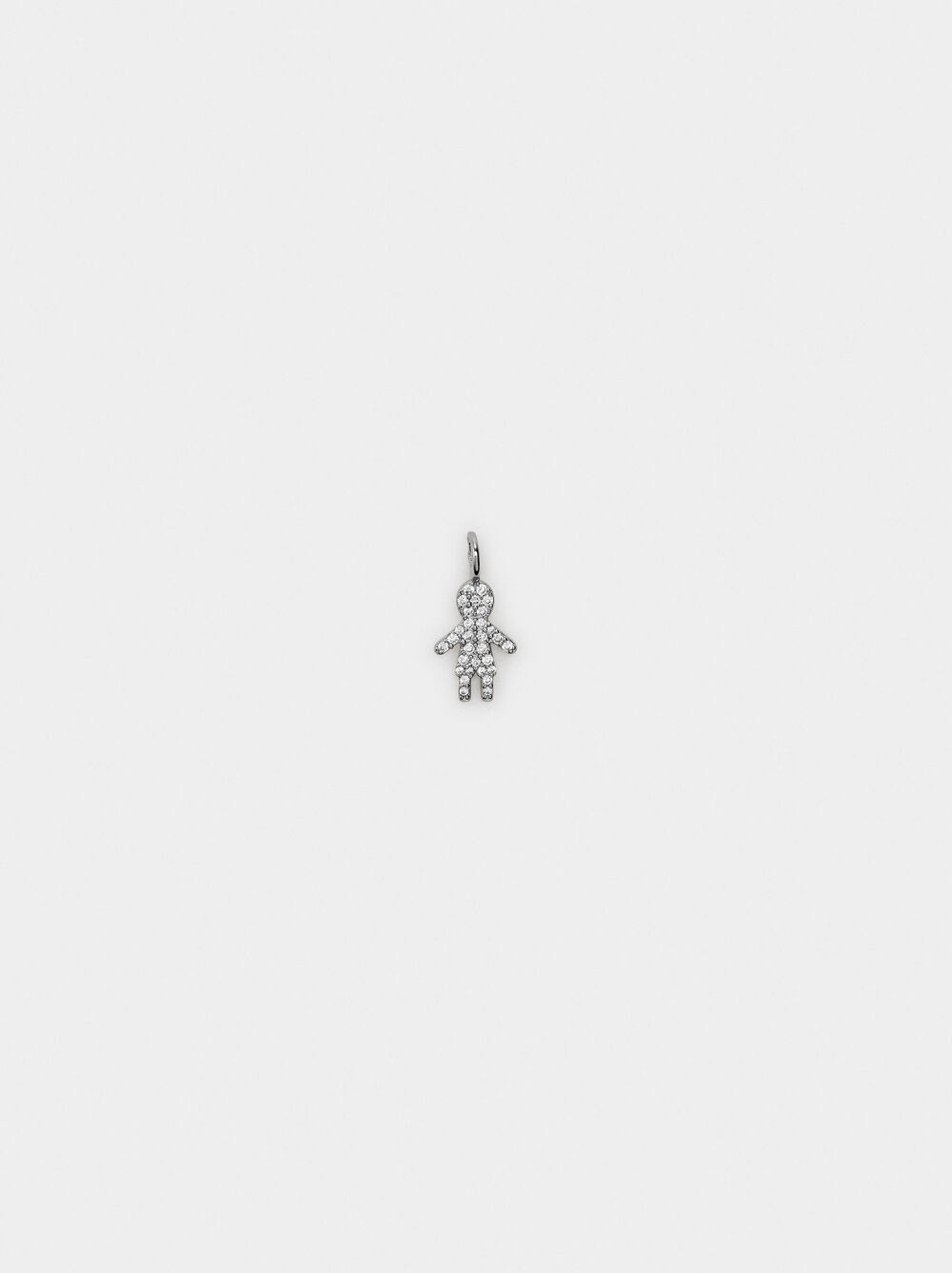 Boy charm with cubic zirconia - 925 sterling silver