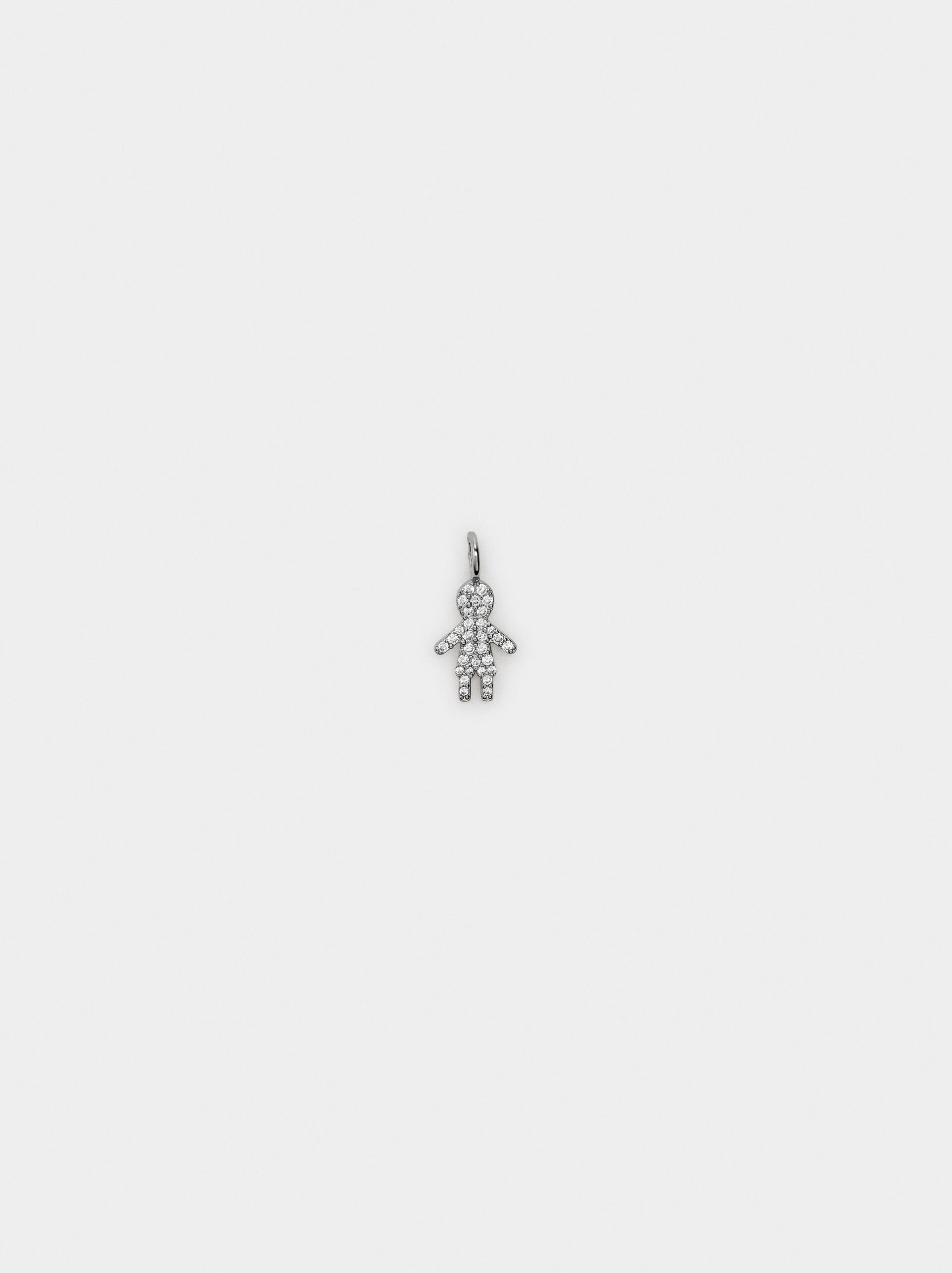 Boy charm with cubic zirconia - 925 sterling silver image number 0.0