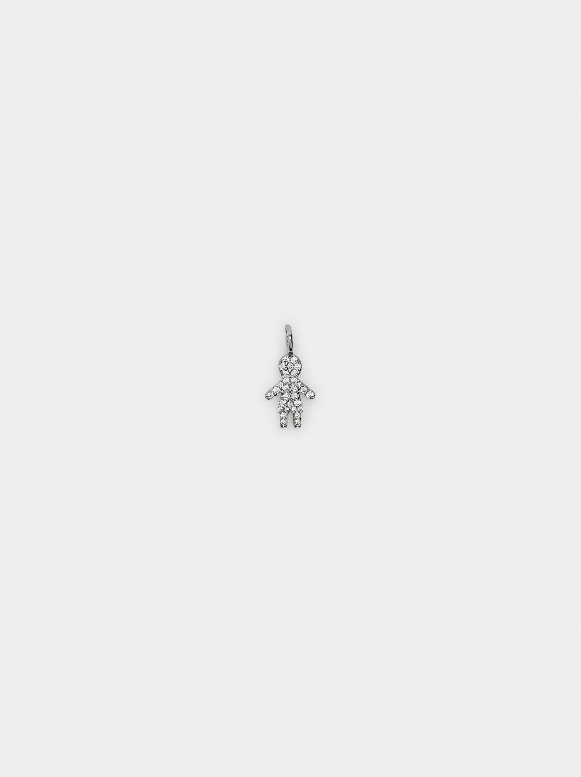 Boy charm with cubic zirconia - 925 sterling silver image number 0.0