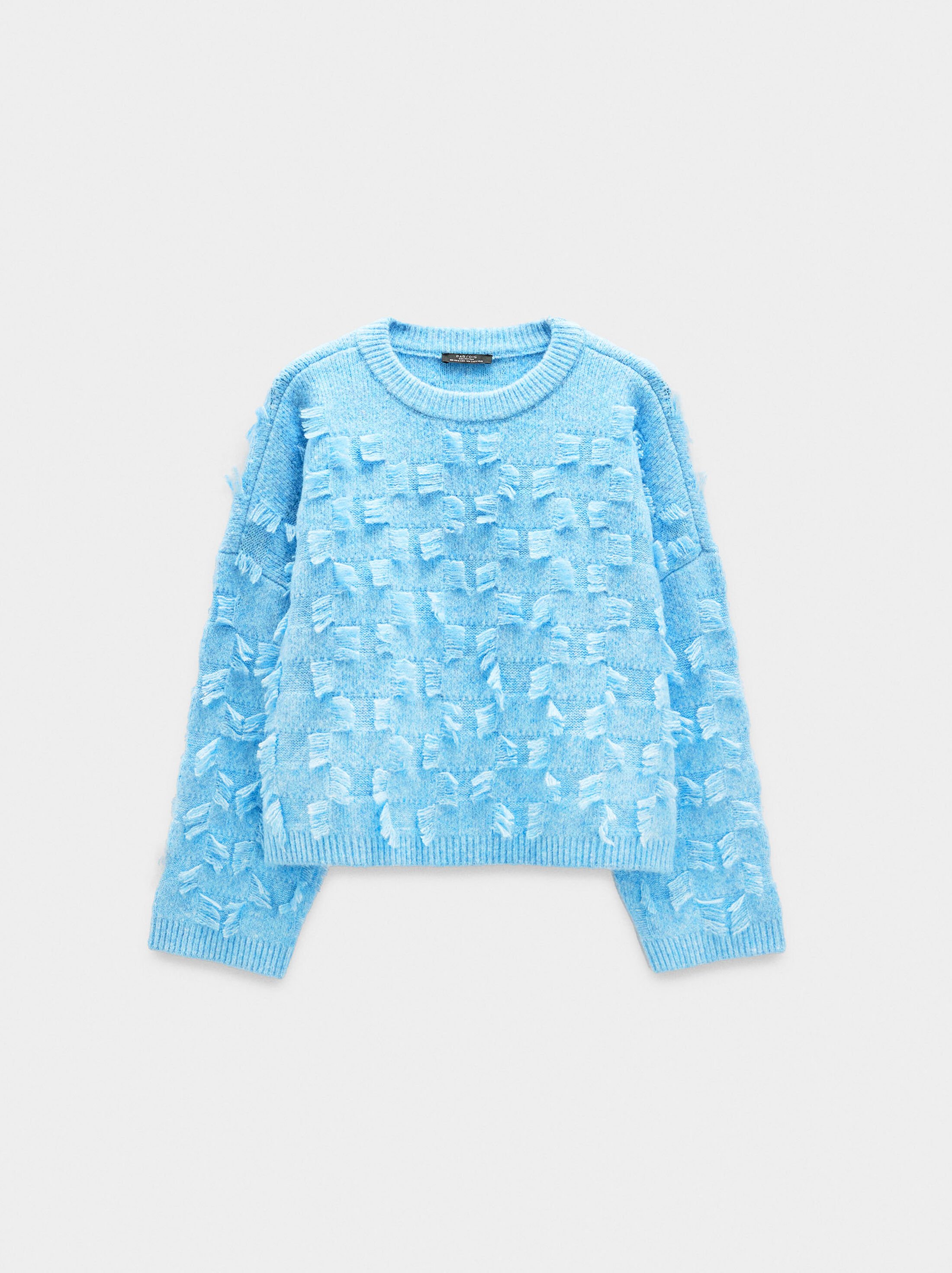 Knitted jumper with fringes image number 4.0