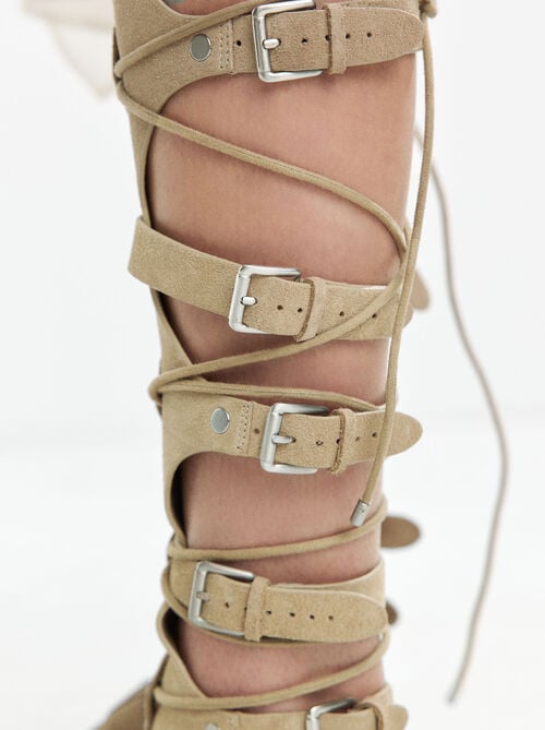 Leather gladiator sandals