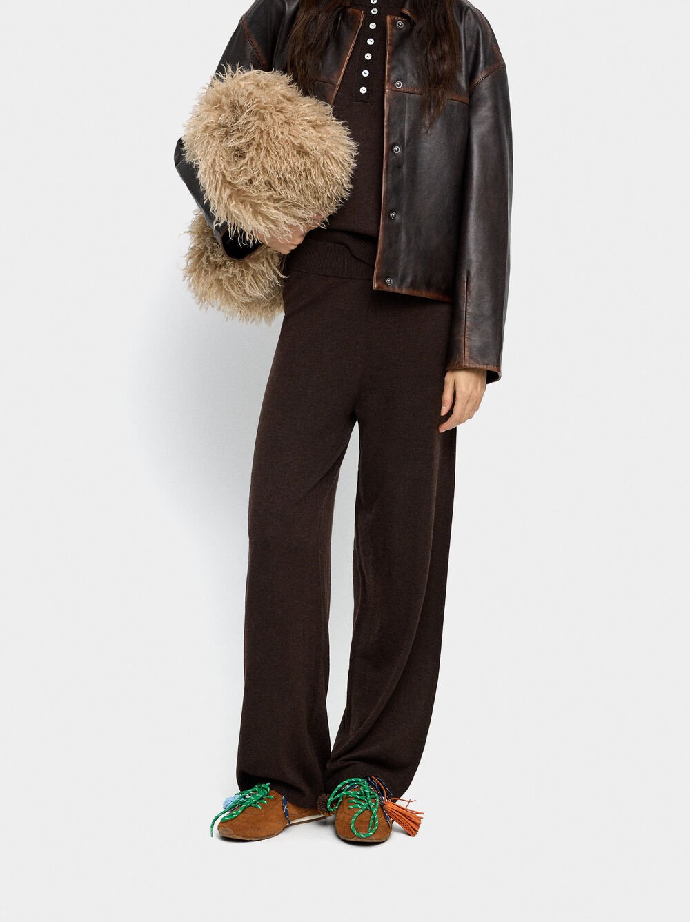 Elastic waist knit pants