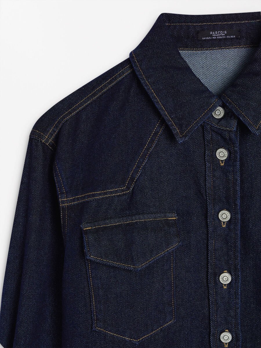 Long sleeve denim shirt