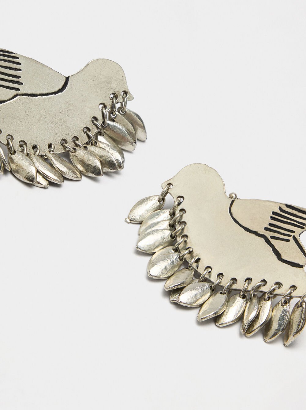 Earrings ear jacket with bird