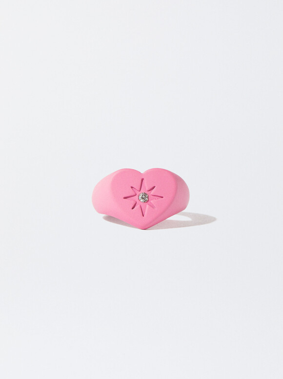Heart Ring , Pink, hi-res