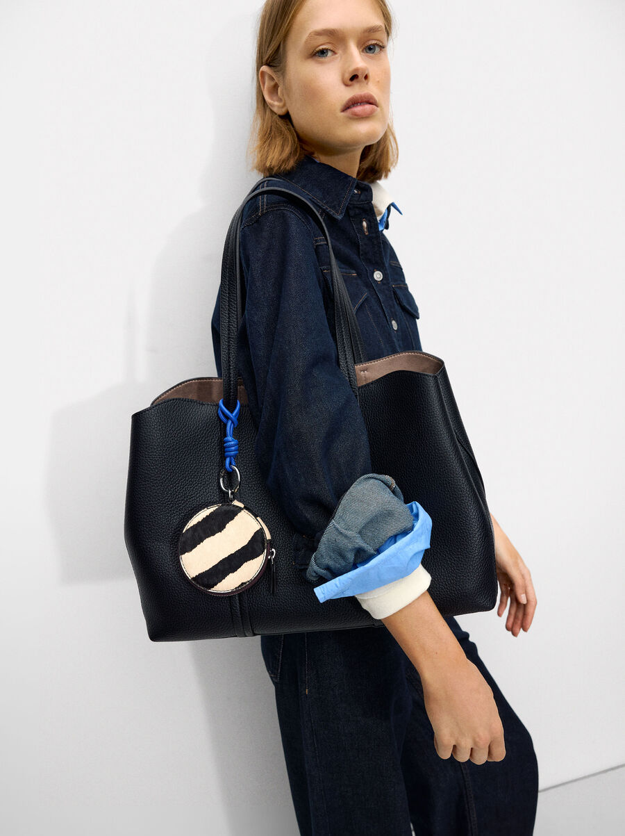 Sac pour ordinateur portable avec pendentif en cuir