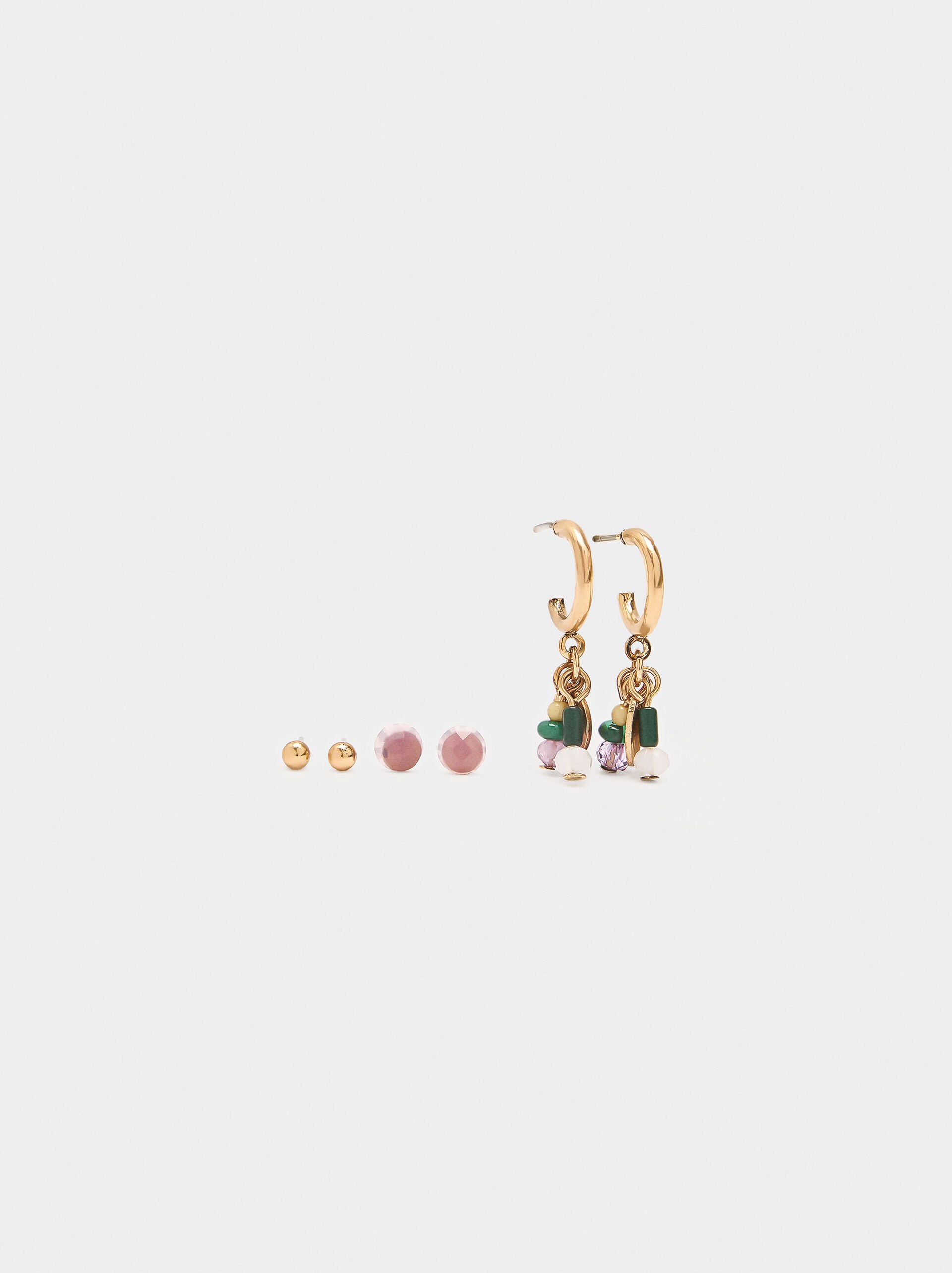 Set of earrings with stones image number 0.0