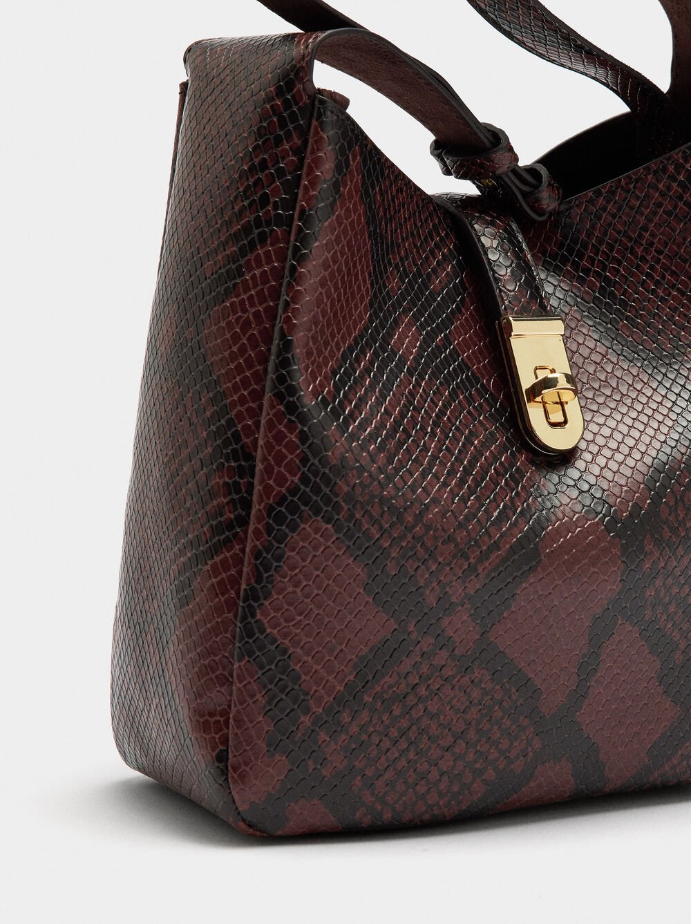 Schultertasche mit Tierprägung