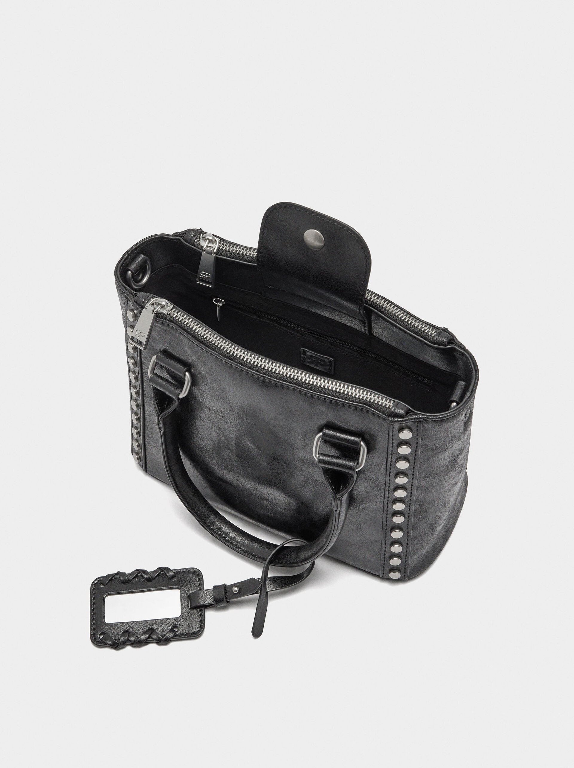 Tote bag with studs image number 4.0