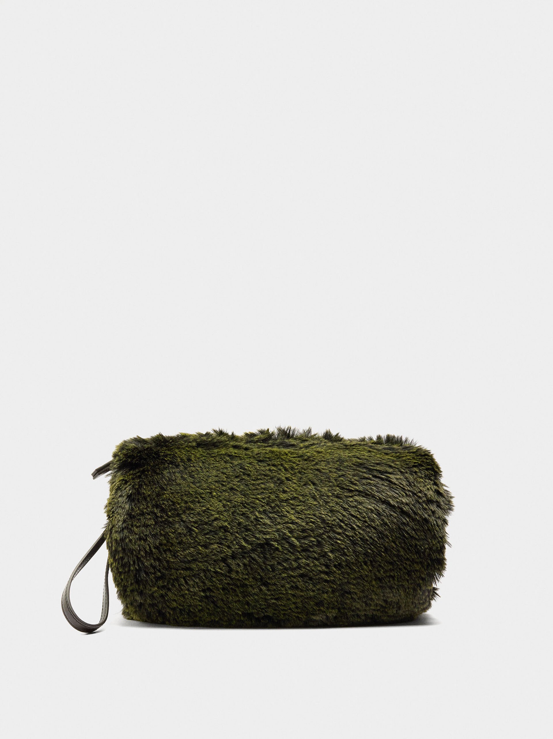Handbag with fur effect image number 0.0