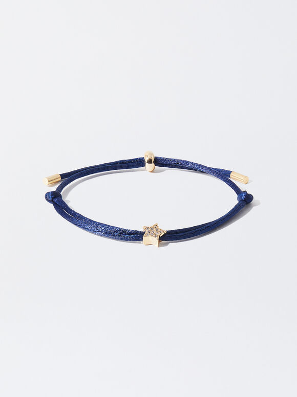 Adjustable Bracelet With Charm, Blue, hi-res